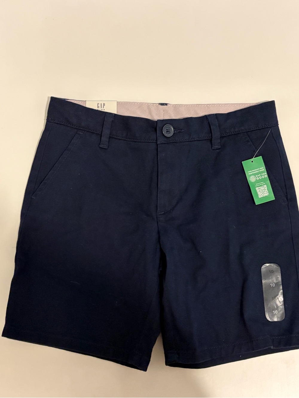 GAP Kid’s Navy Classic Chino Shorts girl’s size 10